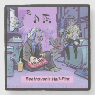 Beethoven's Half Pint Lustiger Steinuntersetzer