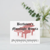 Beethovens Mondlicht Sonata Geschenke Postkarte (Stehend Vorderseite)