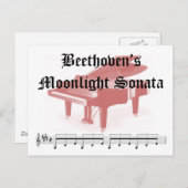 Beethovens Mondlicht Sonata Geschenke Postkarte (Vorne/Hinten)