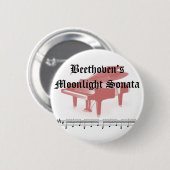 Beethovensmondschein-Sonategeschenke Button (Vorne & Hinten)