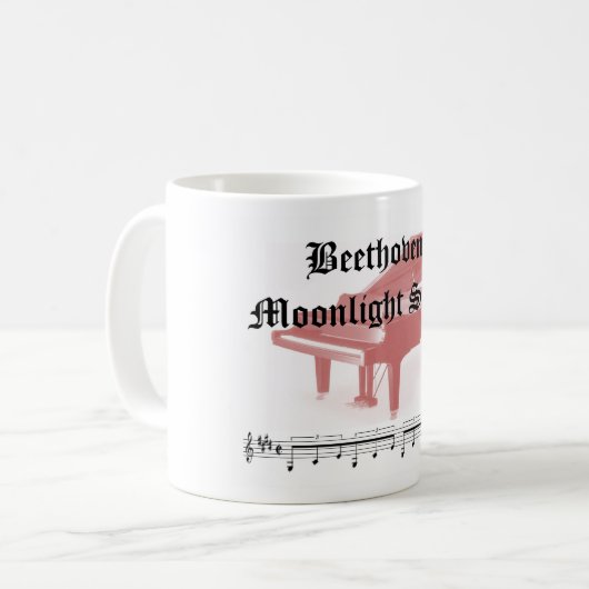 Beethovensmondschein-Sonategeschenke Kaffeetasse (Vorderseite Links)