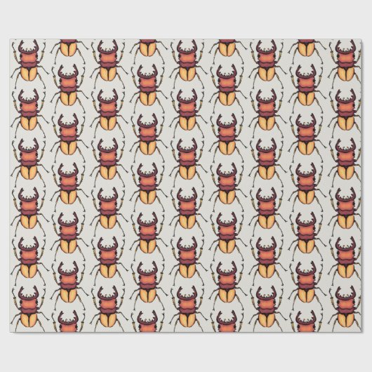 Beetle Art Entomology Insekt Geschenkpapier (Flach)