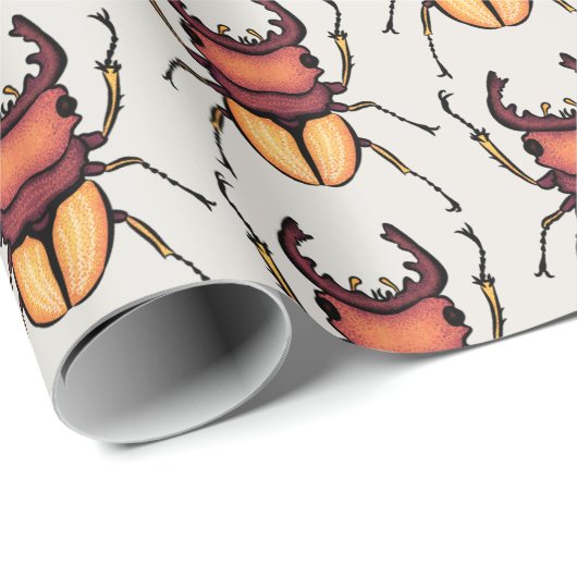 Beetle Art Entomology Insekt Geschenkpapier (Rolleneckpunkt)