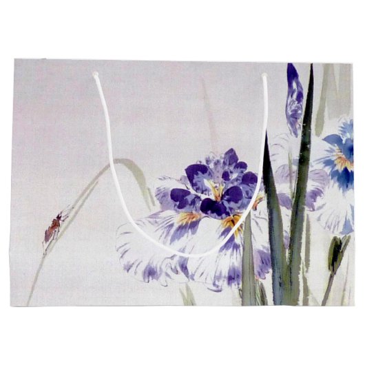 Beetle Climbing am Iris Leaf, Watanabe Seitei Große Geschenktüte (Rückseite)
