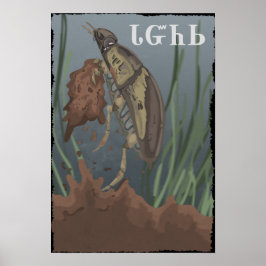 Beetle Finds Mud Poster