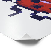 Beetle, kevers pixelart fotodruck (Ecke)