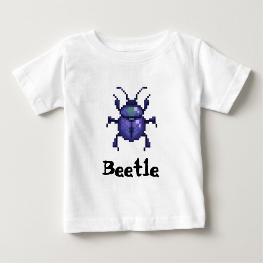 Beetle purple pixel art baby t-shirt (Vorderseite)