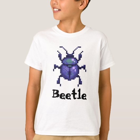 Beetle purple pixel art T-Shirt (Vorderseite)
