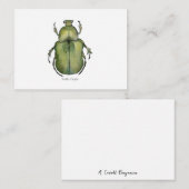 Beetle Watercolor Art Cards Mitteilungskarte (Vorne/Hinten)