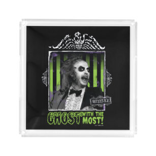 Beetlejuice   "Ghost With The Most" Portrait Acryl Tablett