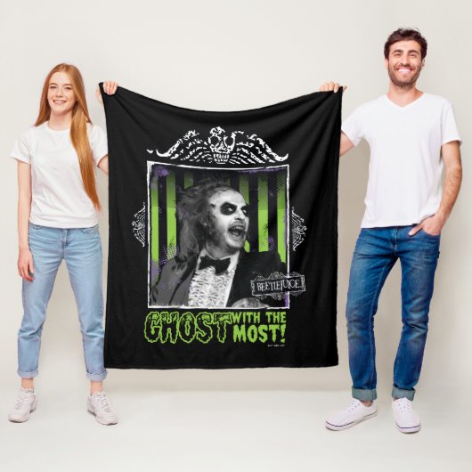 Beetlejuice | "Ghost With The Most" Portrait Fleecedecke (Beispiel)