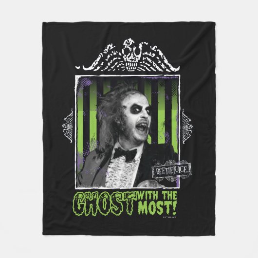 Beetlejuice | "Ghost With The Most" Portrait Fleecedecke (Vorderseite)