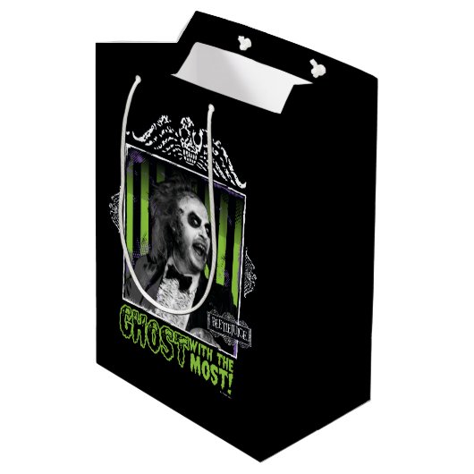 Beetlejuice | "Ghost With The Most" Portrait Mittlere Geschenktüte (Rückseite Schrägansicht)