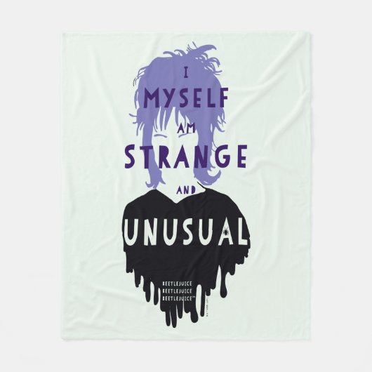 Beetlejuice | Lydia "Strange and Unusual" Graphic Fleecedecke (Vorderseite)