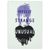 Beetlejuice | Lydia "Strange and Unusual" Graphic Klemmbrett (Rückseite)