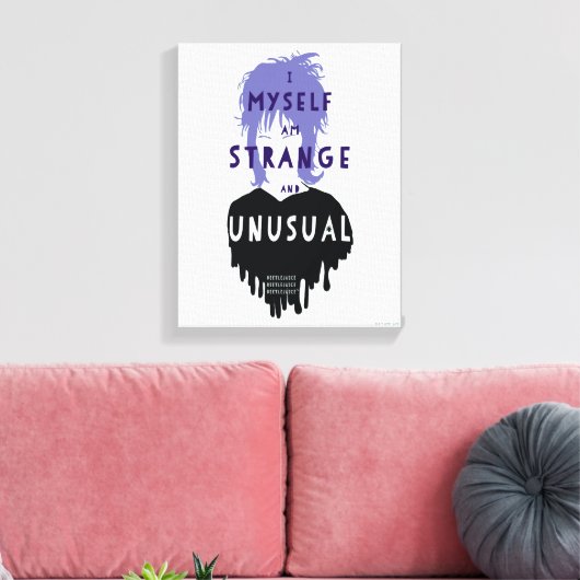 Beetlejuice | Lydia "Strange and Unusual" Graphic Leinwanddruck (Insitu (Wohnzimmer))