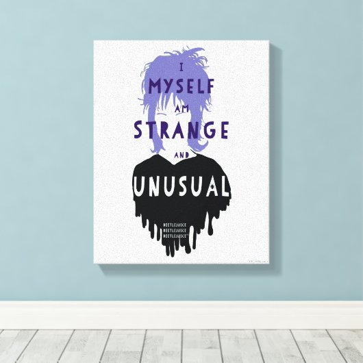 Beetlejuice | Lydia "Strange and Unusual" Graphic Leinwanddruck (Insitu (Holzboden))