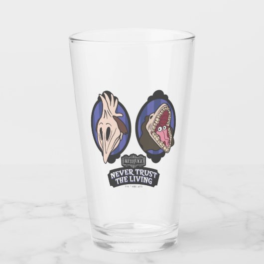 Beetlejuice | Maitlands "Never Trust The Living" Glas (Vorderseite)