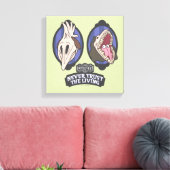 Beetlejuice | Maitlands "Never Trust The Living" Leinwanddruck (Insitu (Wohnzimmer))