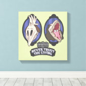 Beetlejuice | Maitlands "Never Trust The Living" Leinwanddruck (Insitu (Holzboden))