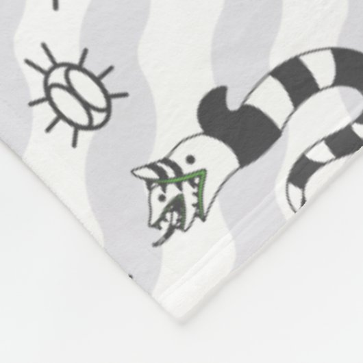 Beetlejuice Muster Fleecedecke (Ecke)