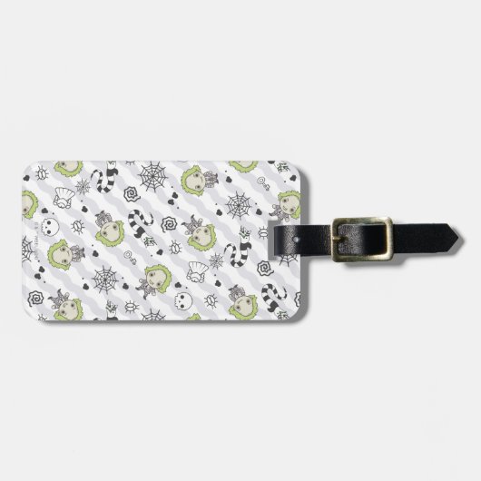 Beetlejuice Muster Gepäckanhänger (Vorderseite horizontal)