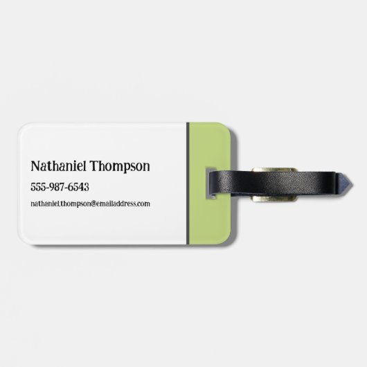 Beetlejuice Muster Gepäckanhänger (Rückseite horizontal)