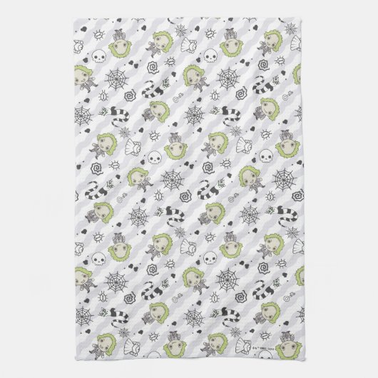 Beetlejuice Muster Geschirrtuch (Vertikal)