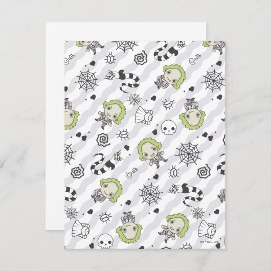 Beetlejuice Muster Mitteilungskarte (Vorne/Hinten)