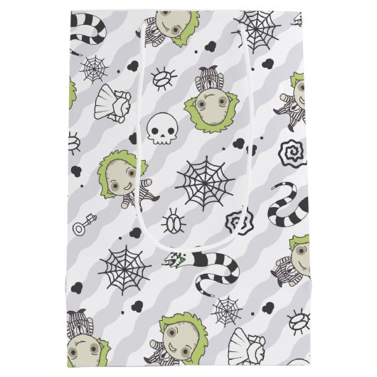 Beetlejuice Muster Mittlere Geschenktüte (Rückseite)