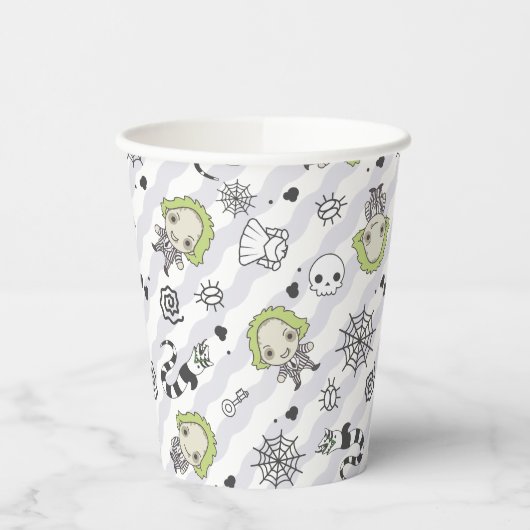 Beetlejuice Muster Pappbecher (Links)