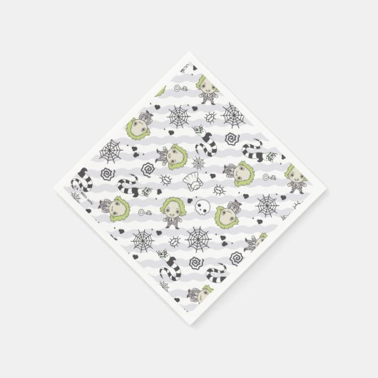 Beetlejuice Muster Serviette (Ecke)