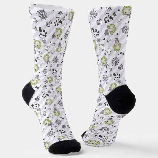 Beetlejuice Muster Socken (Gewinkelt)