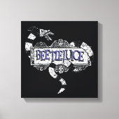 Beetlejuice | Sandworm Coiled on Beetlejuice Logo Leinwanddruck (Vorderseite)