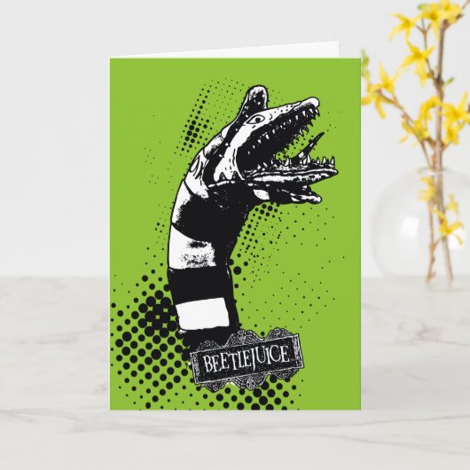 Beetlejuice Sandworm Karte (Gelbe Blume)