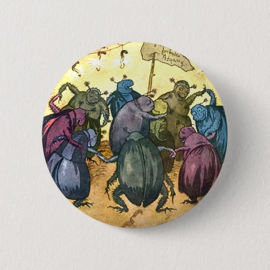 Beetles Celebrating Mittelsommer Button (Vorderseite)