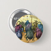 Beetles Celebrating Mittelsommer Button (Vorne & Hinten)