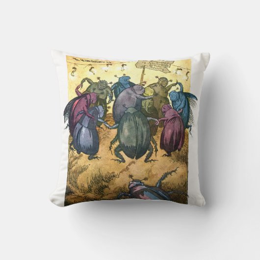 Beetles Celebrating Mittelsommer Kissen (Vorderseite)