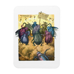 Beetles Celebrating Mittelsommer Magnet