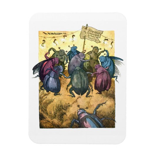Beetles Celebrating Mittelsommer Magnet (Vertikal)