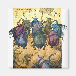 Beetles Celebrating Mittelsommer Magnet