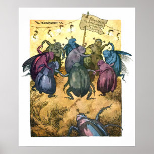 Beetles Celebrating Mittelsommer Poster