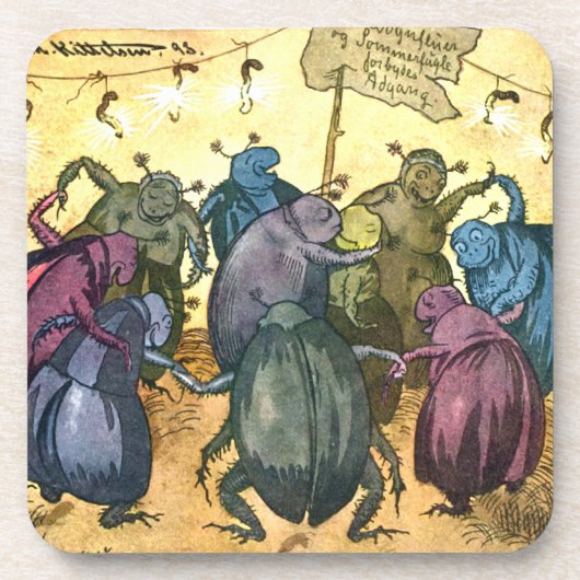 Beetles Celebrating Mittelsommer Untersetzer (Vorderseite)