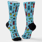 Beetles on blue socken (Gewinkelt)