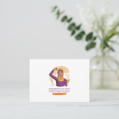 befähigte Frau mit Hijab Visitenkarte (Stehend Vorderseite)