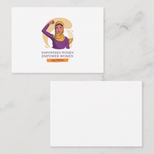 befähigte Frau mit Hijab Visitenkarte (Vorne/Hinten)