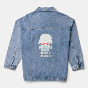 Befähigte Frauen stärken den Nationalen Frauentag Jeansjacke