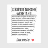 Befähigte Krankenpfleger Aufkleber (Blatt)