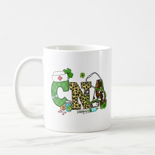 Befähigte Krankenpfleger St. Patrick's Kaffeetasse (Links)