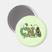 Befähigte Krankenpfleger St. Patrick's Magnet (Vorderseite/Rückseite)